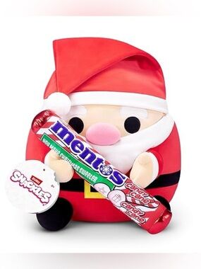 NIB Snackles Christmas Santa Claus & Mentos 14 Inch Plush by ZURU